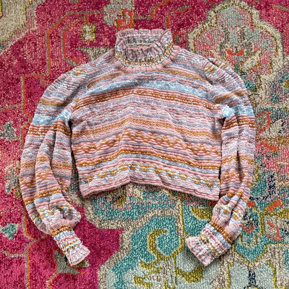 Textured Women's Turtleneck Sweater